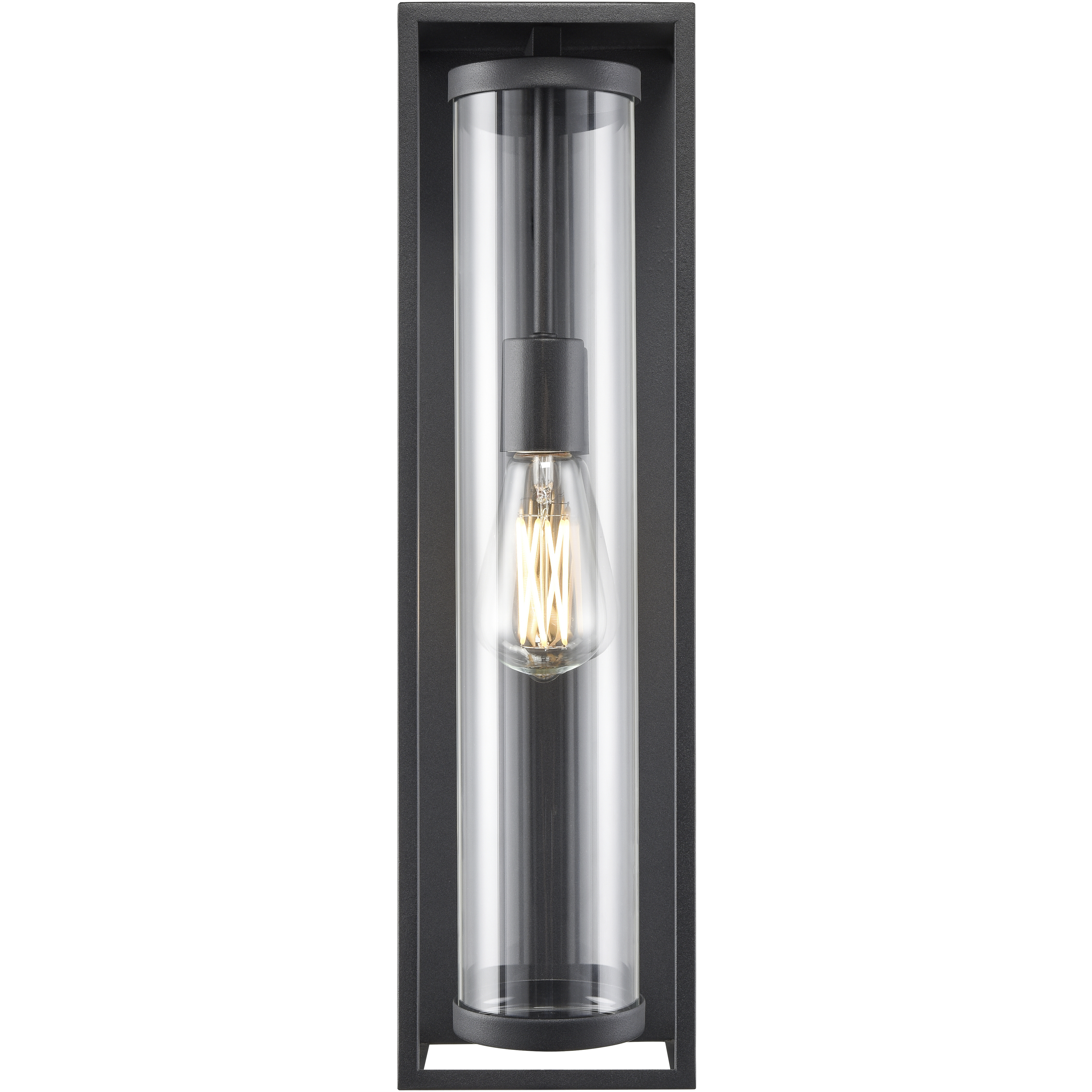 Caleb 1 Light 20 inch Textured Black Outdoor Wall Sconce